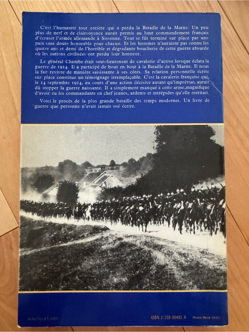 Livre sur la bataille de Marne (Adieu, Cavalerie!) - Général Chambe - Picture 2 of 2